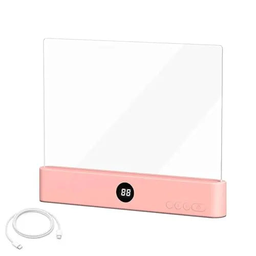 Flat LED Night Reading Light with Smart Timer & Dimmable Eye-Care Panel