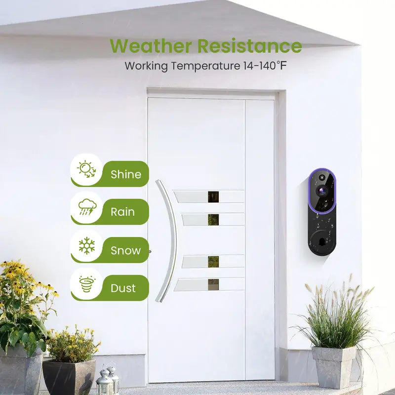 See, Hear & Protect Your Front Door from Anywhere with 1080P Smart AI Video Doorbell