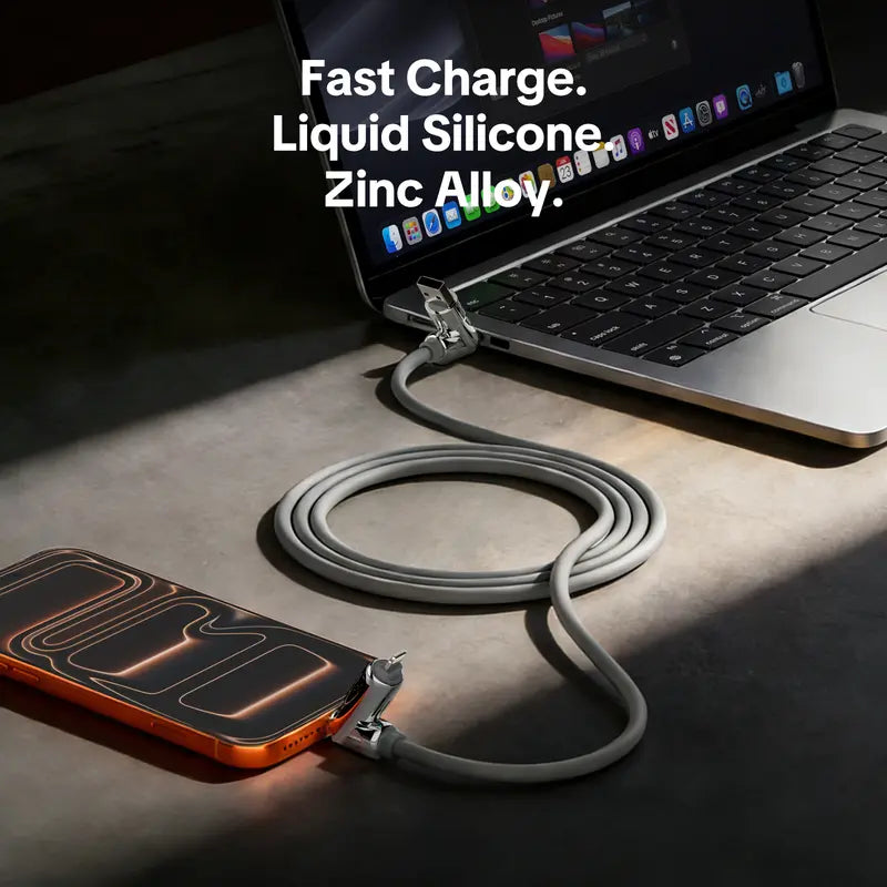 One Cable, All Devices: 240W Ultra-Fast 4-in-1 Charging Charging