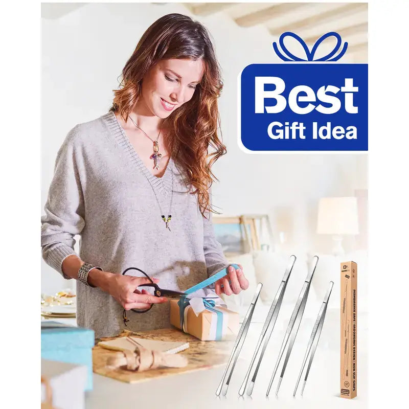 Precision Culinary Tweezer Tongs Set for Effortless Cooking & Plating
