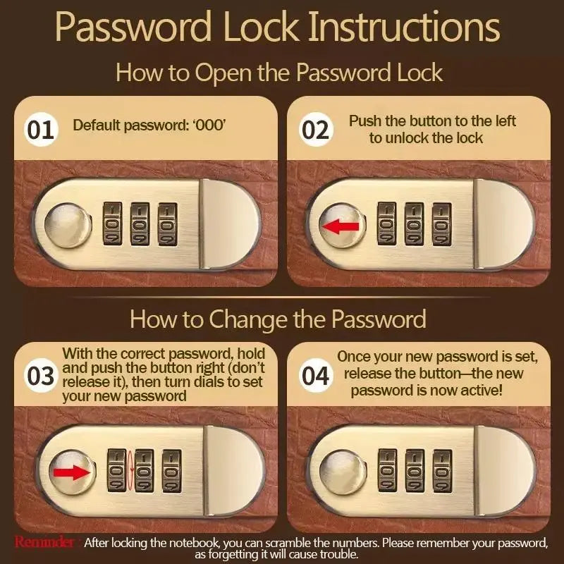 Secure Your Cash & Secrets with 3-Digit Combination Lock Binder