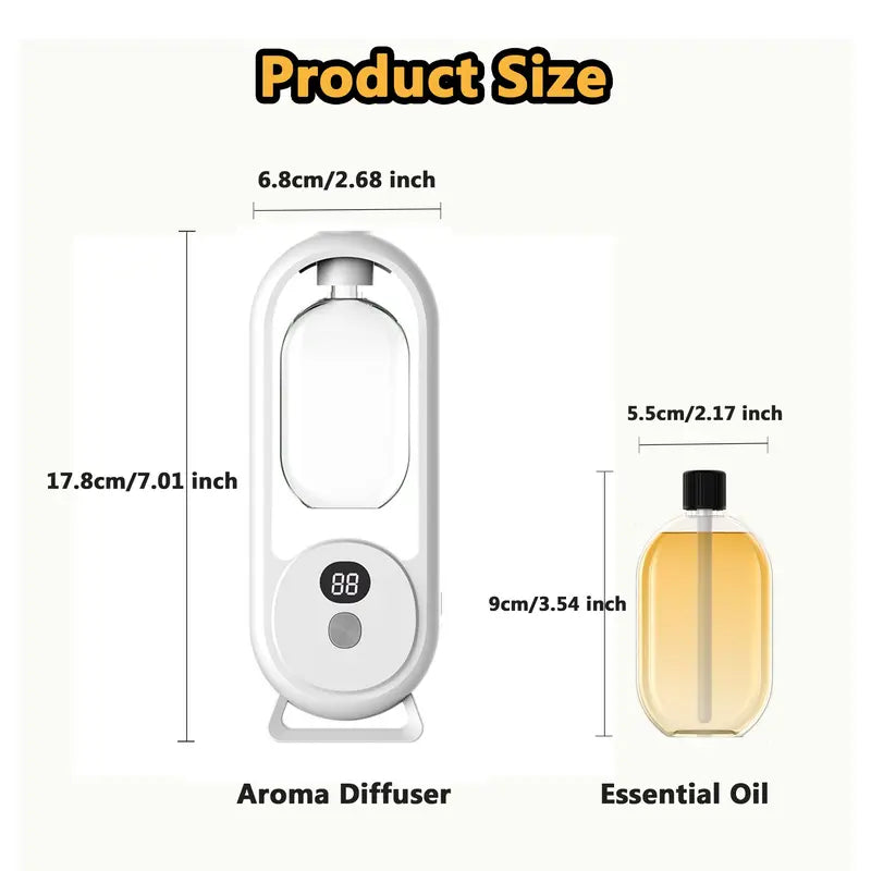 Wall-mounted aroma diffuser with floral essential oil set