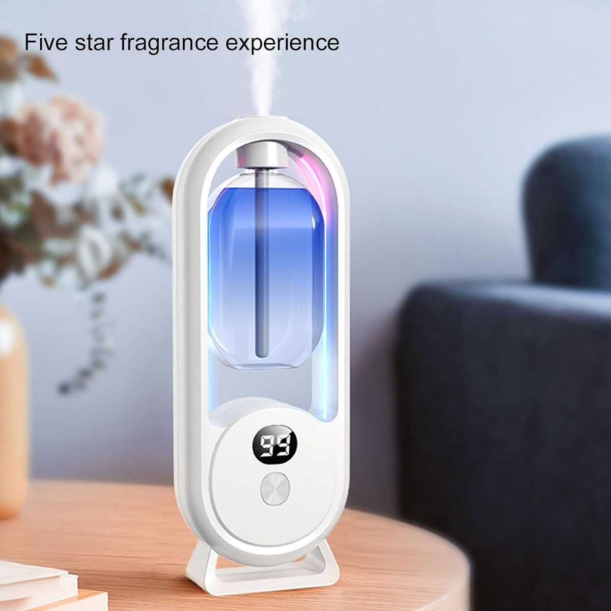 Wall-mounted aroma diffuser with floral essential oil set