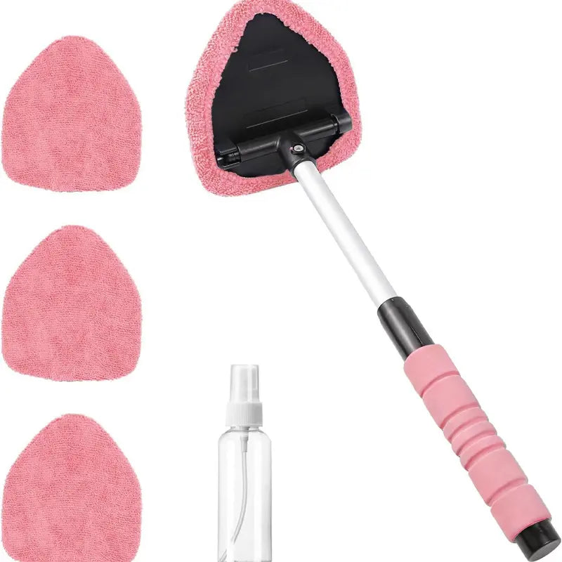 Windshield Cleaning Wand – 180° Pivoting Extendable Handle For Crystal-Clear Safety