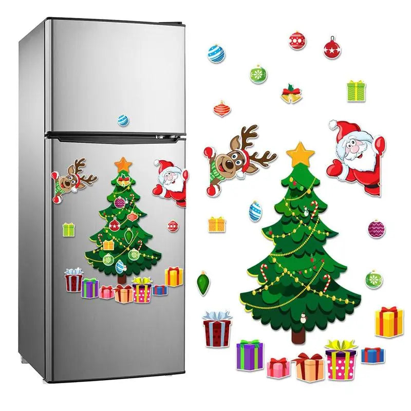 DIY Christmas Refrigerator Magnets Set for Festive Home Holiday Decor