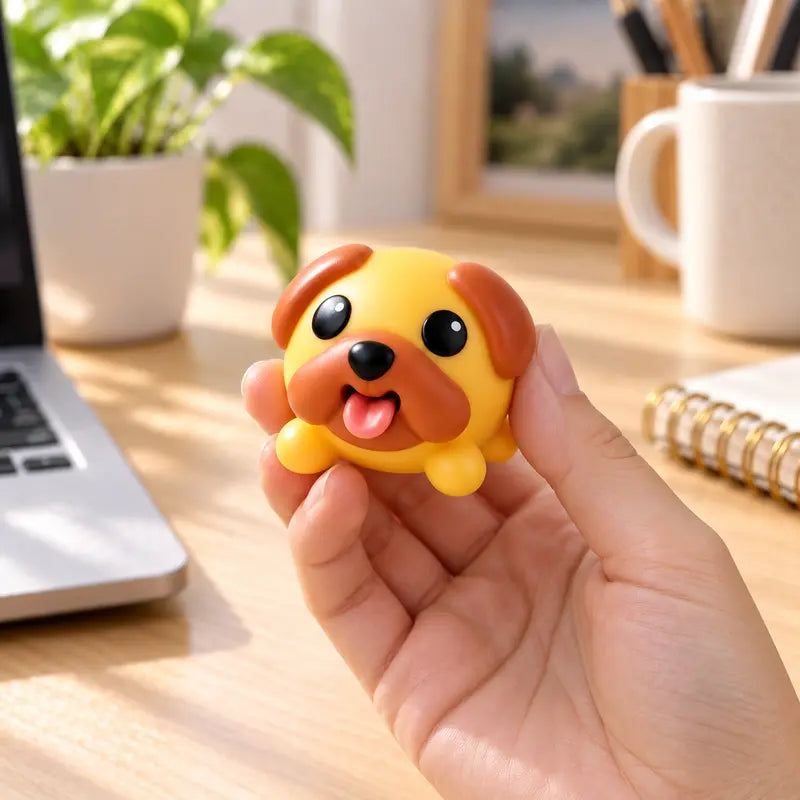Squeeze Away Stress: Funny Tongue-Popping Pug Fidget Toy