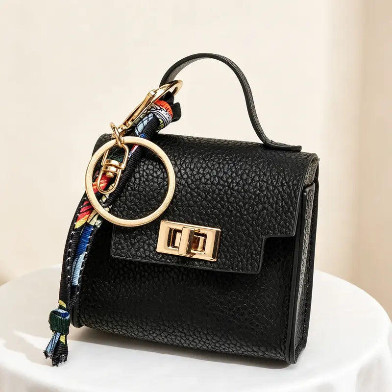 Mini Square Bag Pendant & Chic Bag Charm Keychain