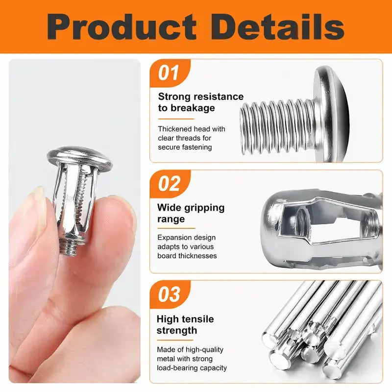 Heavy-Duty Petal Rivet Nut Set for Secure Sheet Metal Mounting