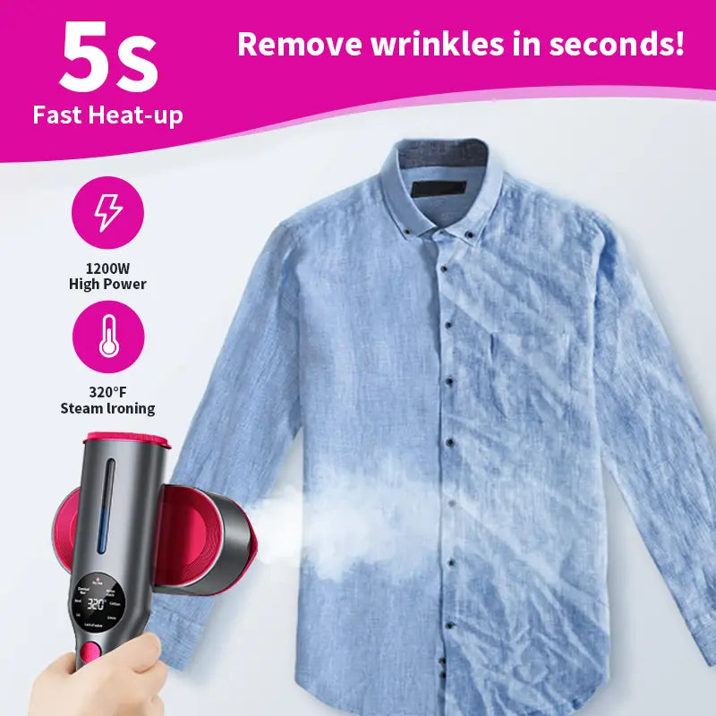 Handheld Garment Steamer Iron Combo With Swivel Handle