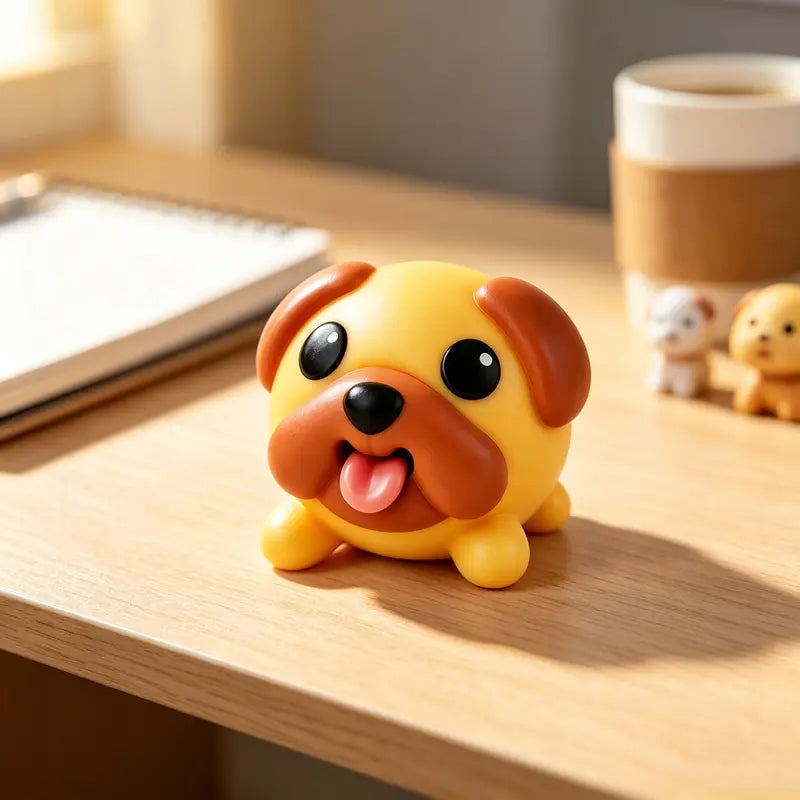 Squeeze Away Stress: Funny Tongue-Popping Pug Fidget Toy