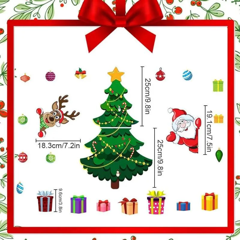 DIY Christmas Refrigerator Magnets Set for Festive Home Holiday Decor