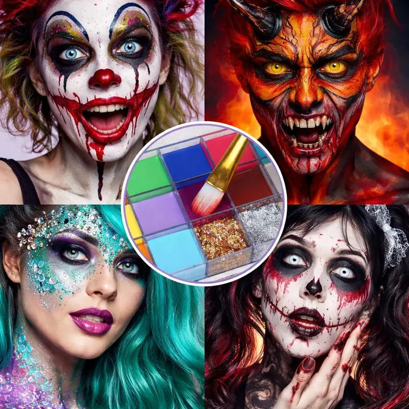 Safe 20-Color Face & Body Paint Palette