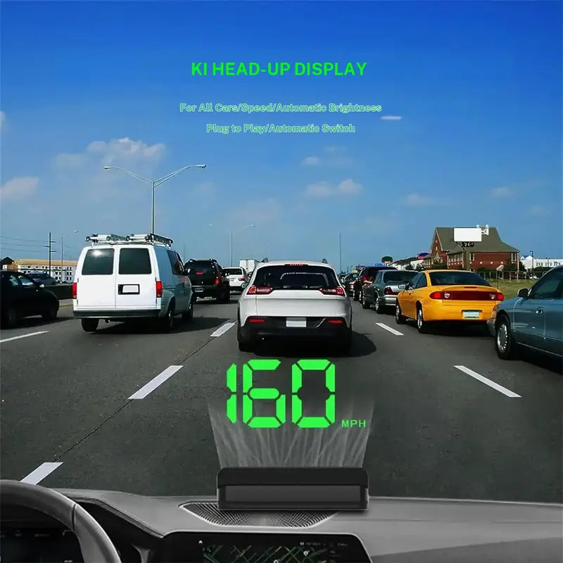 Digital Car GPS Speedometer HUD with Screen Hood