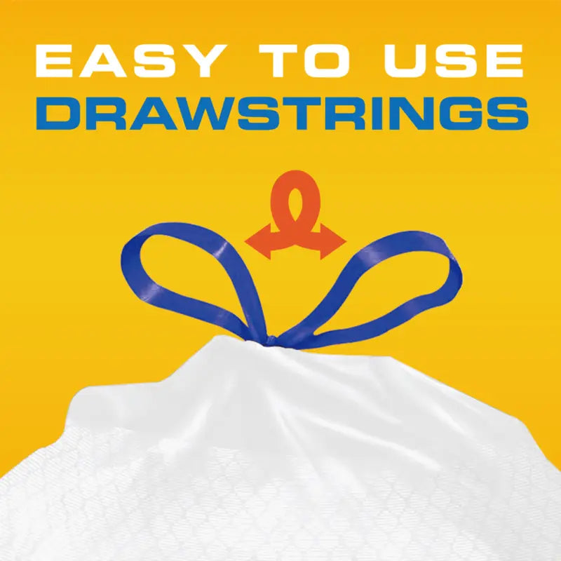 13 Gallon Drawstring Trash Bags With Lemon Mint Scent