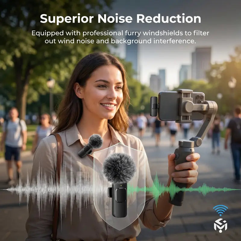 Crystal-Clear Wireless Audio for Every Video – Plug & Play Mini Lavalier Microphone