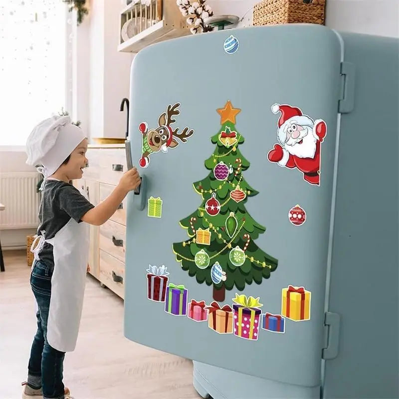 DIY Christmas Refrigerator Magnets Set for Festive Home Holiday Decor