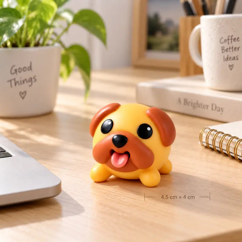 Squeeze Away Stress: Funny Tongue-Popping Pug Fidget Toy