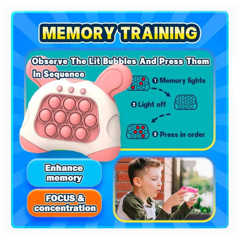 Interactive Fast Push Pop Game Bunny Stress Toy