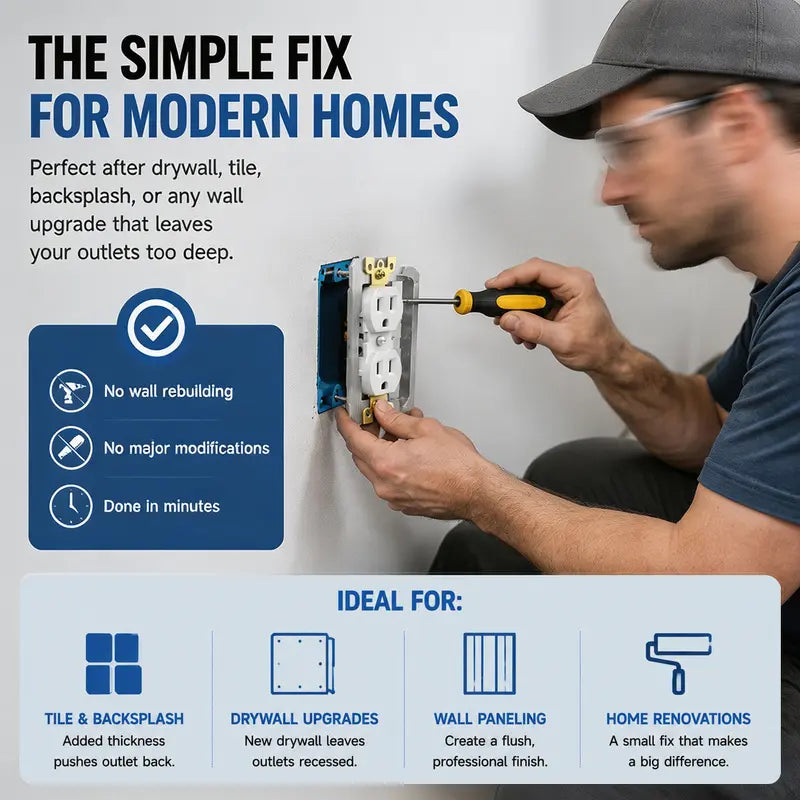 Metal Wall Plate Spacers for Loose Outlet Leveling & Flush Fit Repair