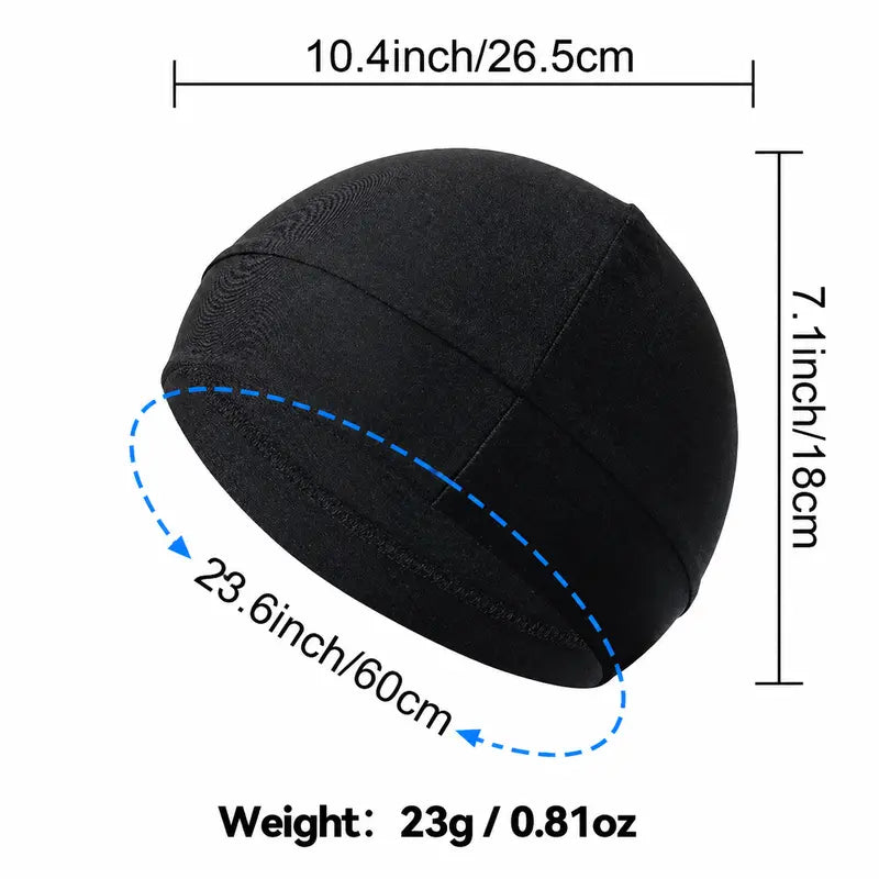 Unisex Breathable Stretchy Fitted Skull Cap Beanie | 2 Pack per Set