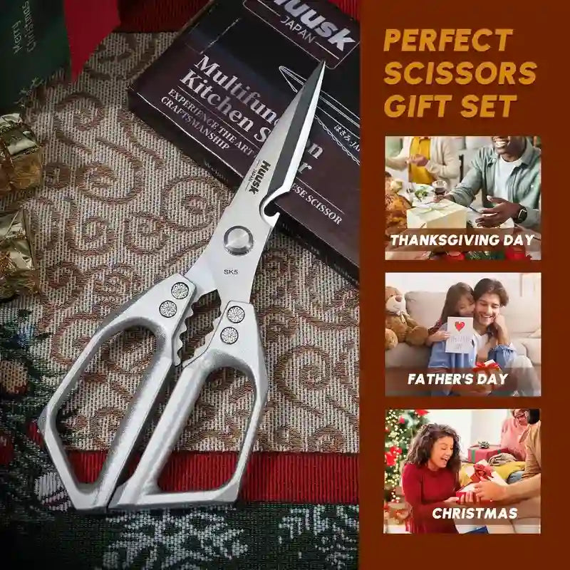 Kitchen Shears – Japanese Razor-Sharp Edge For Effortless Bone Cutting