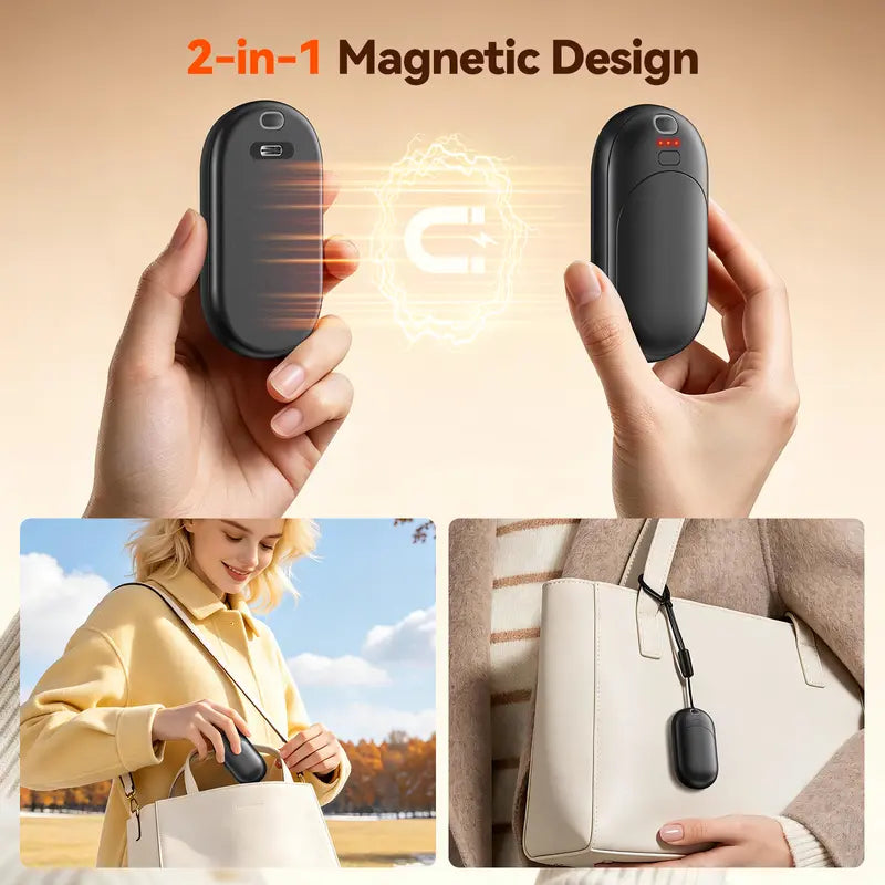 Rechargeable Magnetic Hand Warmers With Dual Heating