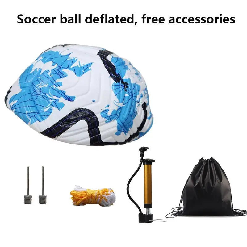Seamless Thermal Bonded Size 5 Official Match Soccer Ball with Pump Kit