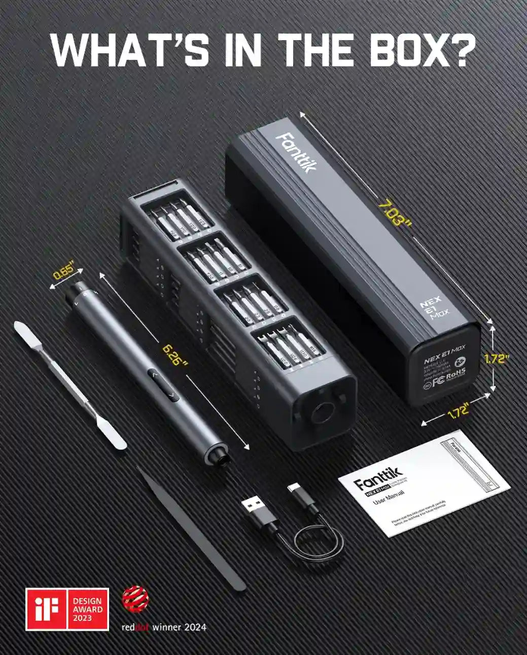 Electric Screwdriver – 50-In-1 Magnetic Bits For Effortless Precision Repairs