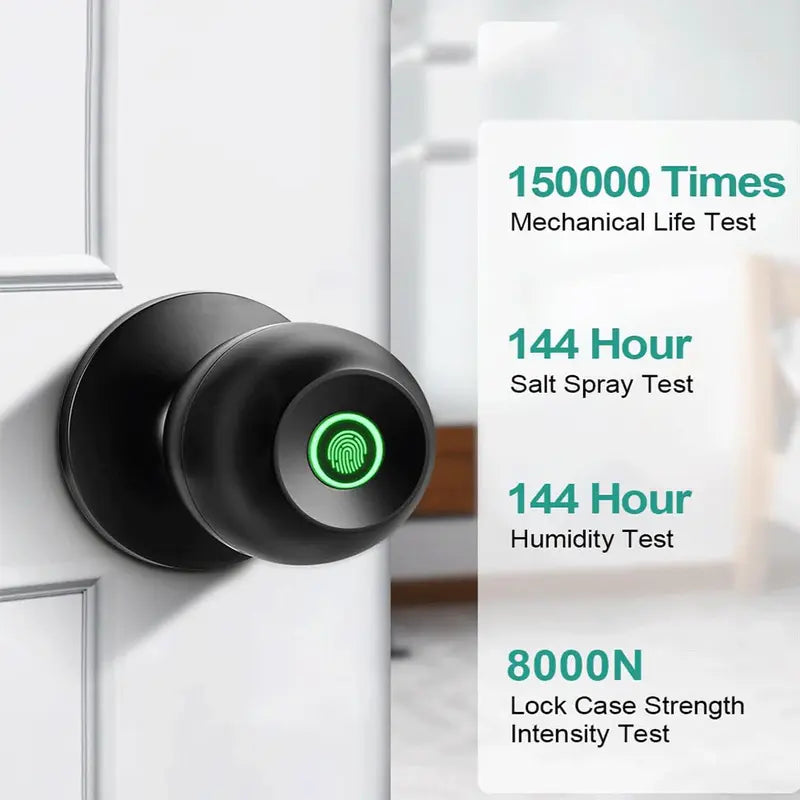 Smart Door Knob – 0.3s Biometric Fingerprint Access For Keyless Instant Home Security