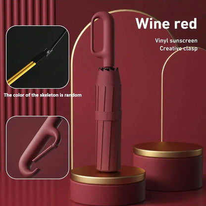 Ultimate Portable Automatic Folding Umbrella with Hangable Loop Buckle