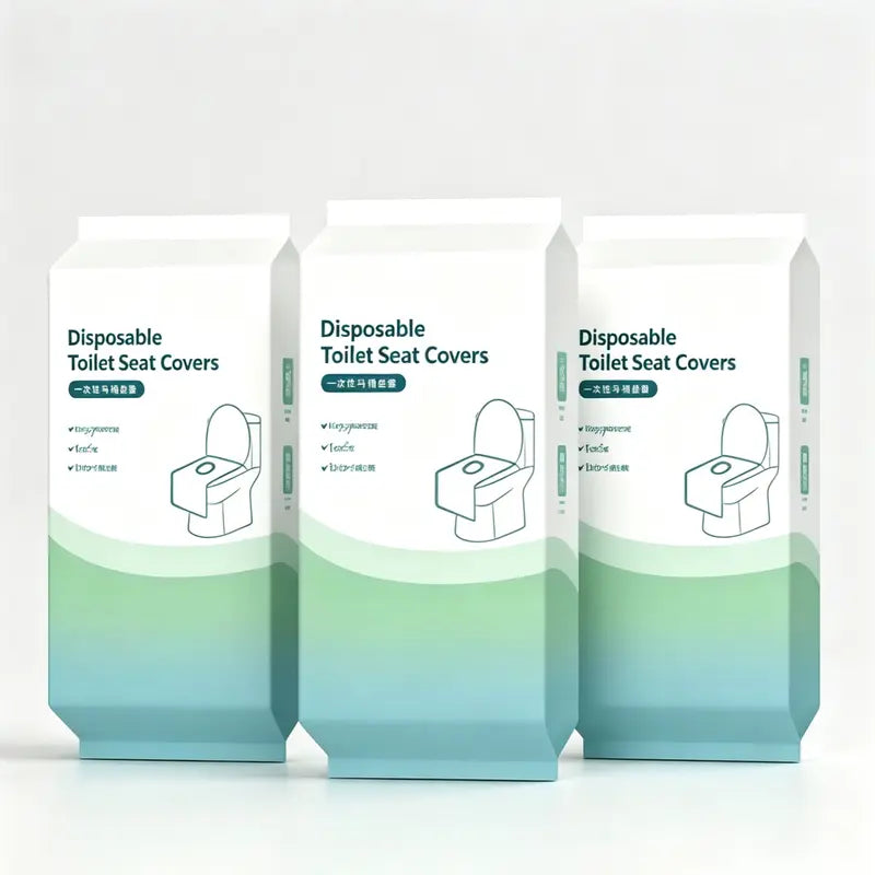 Extra-Thick Waterproof Disposable Toilet Seat Covers - Full Coverage Hygienic Shield for Travel & Public Restrooms
