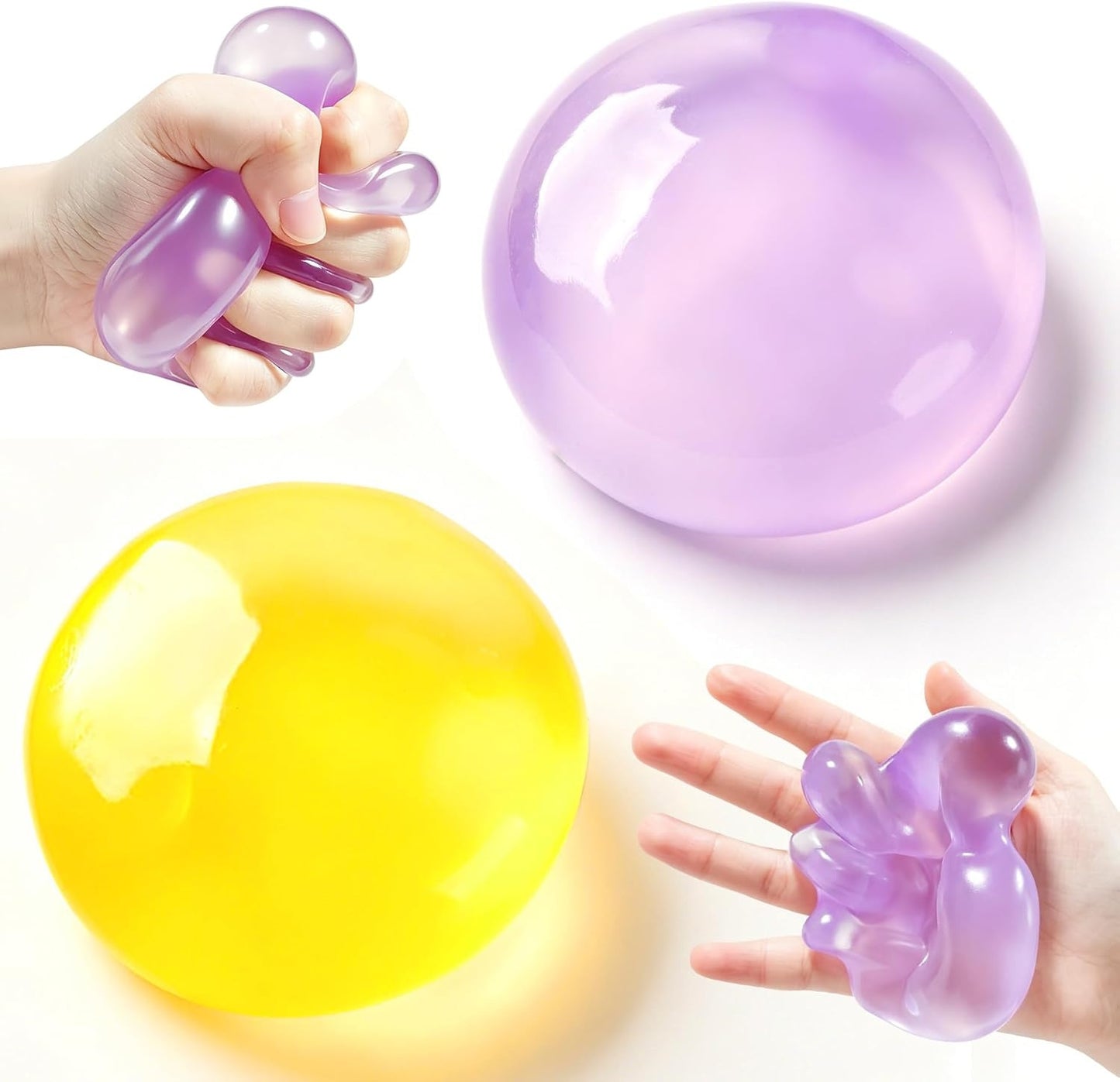 Ultra-Clear Crystal Gel Stress Ball for Instant Tension & Anxiety Relief