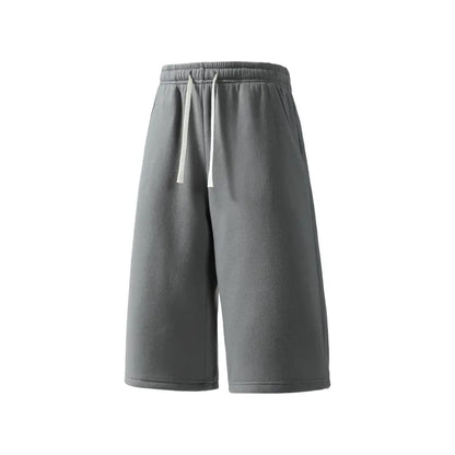 Ultra-Comfort Baggy Fleece Sweat Shorts with Drawstring Elastic Waist
