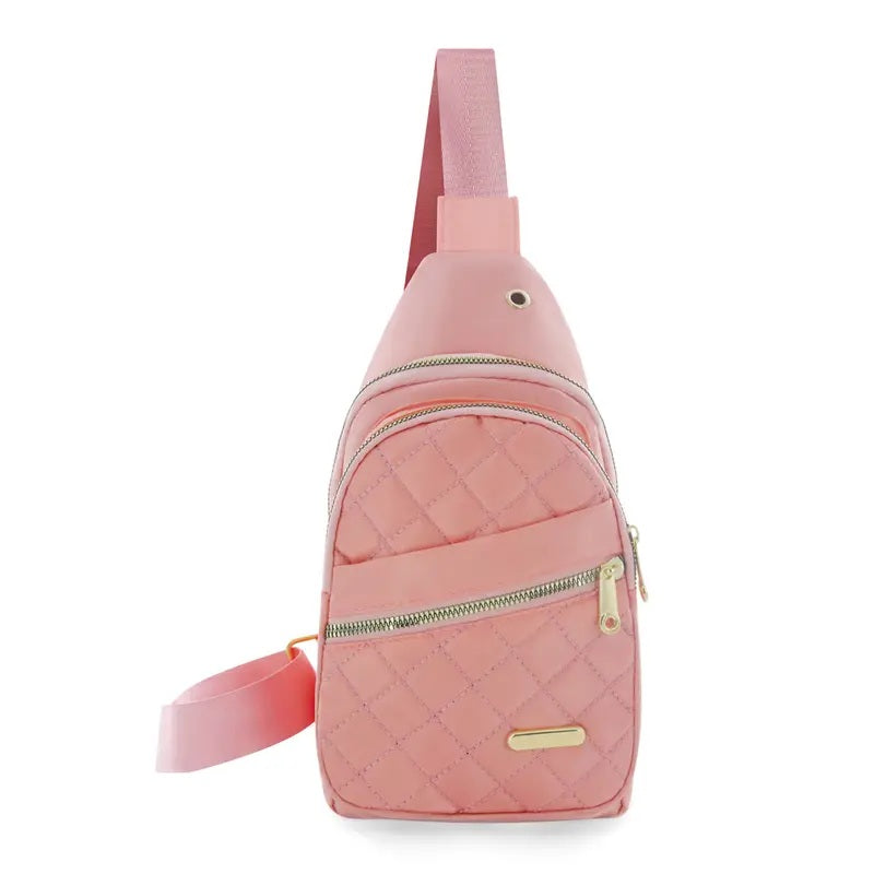 Ultra-Lightweight Quilted Sling Bag with Anti-Theft Pockets