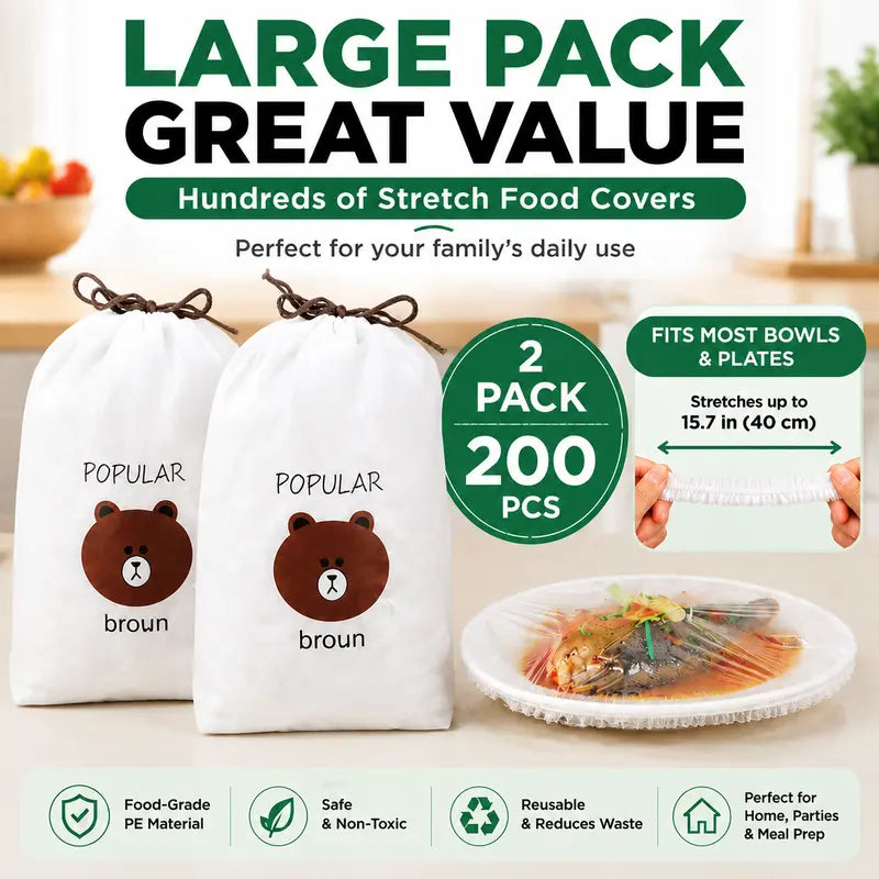 Ultra-Elastic Reusable Food Covers - Instant Freshness For Any Dish