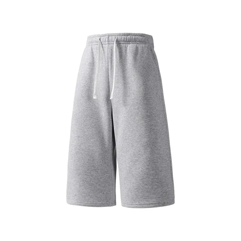 Ultra-Comfort Baggy Fleece Sweat Shorts with Drawstring Elastic Waist