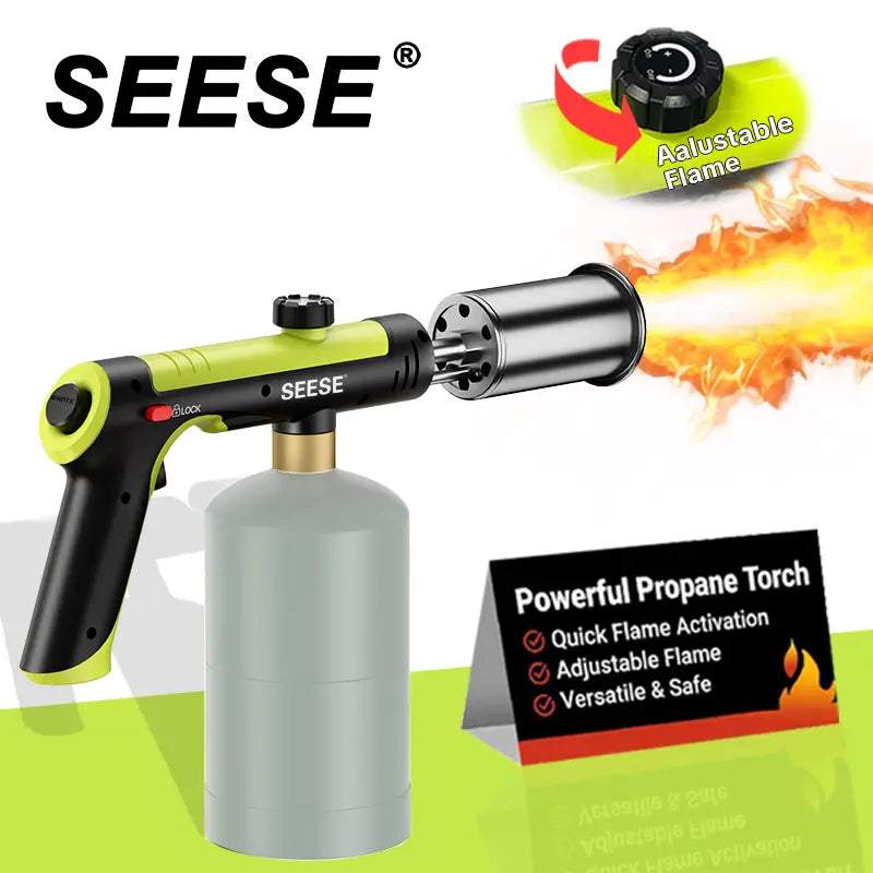 Heavy-Duty Propane Torch with One-Touch Max Turbo Fire Button