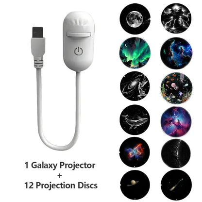 2-in-1 Flexible USB Galaxy Star Projector & Warm Night Light