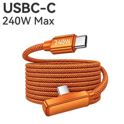 100W Right Angle USB-C Fast Charger Cable