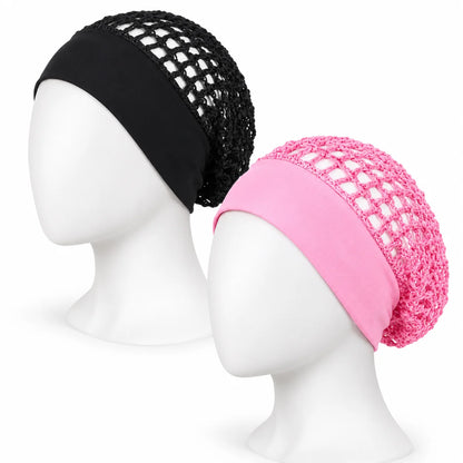 Wide-Band Crochet Mesh Hair Net for Sleeping & Silk Press Protection