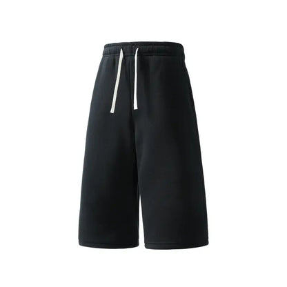 Ultra-Comfort Baggy Fleece Sweat Shorts with Drawstring Elastic Waist