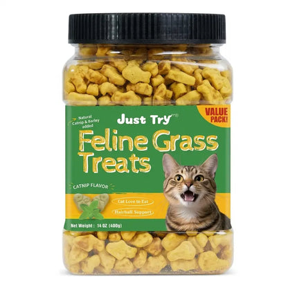 Natural Cat Grass Treats for Hairball Control & Digestive Health