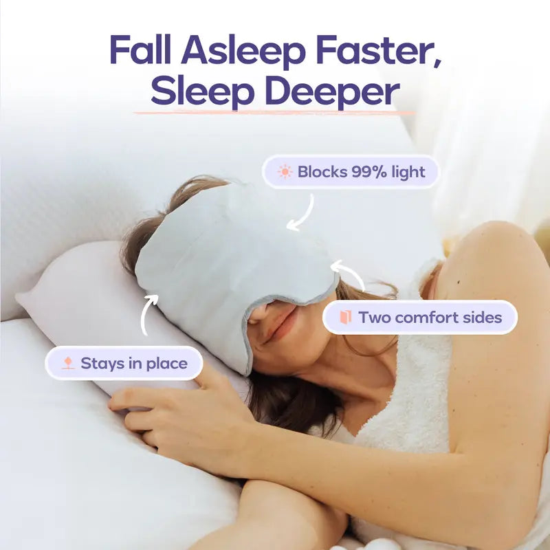 360° Wraparound Weighted Sleep Mask — 99% Blackout & Deep Pressure Touch
