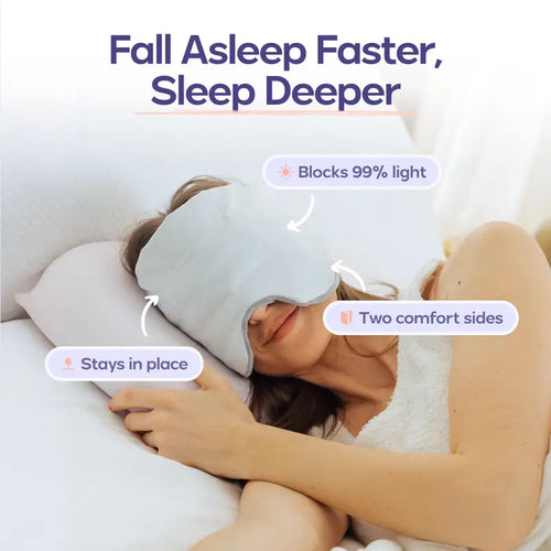 360° Wraparound Weighted Sleep Mask — 99% Blackout & Deep Pressure Touch