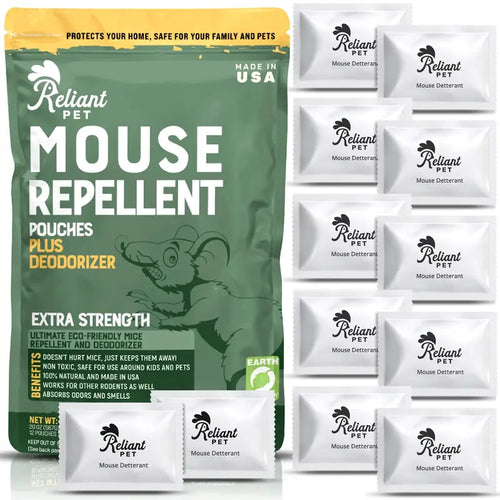 Natural Peppermint Rodent Repellent Pouches for Home & Vehicles