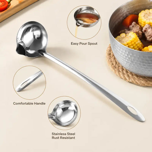 Instant Oil Separator Ladle: Clear Healthy Soup in Seconds