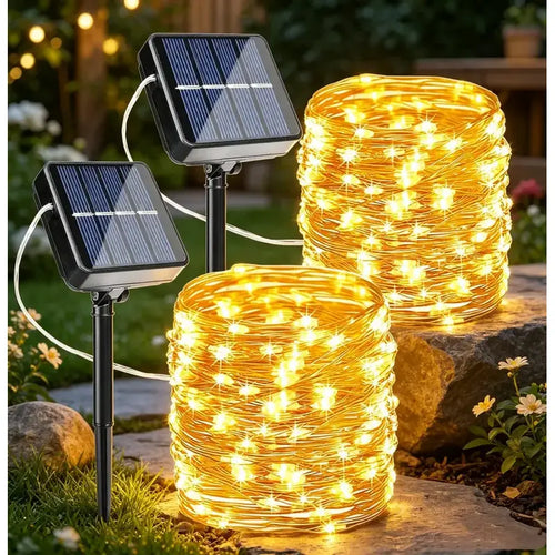 Ultra-Bright Solar Outdoor Fairy Lights – IP65 Waterproof & 8 Lighting Modes