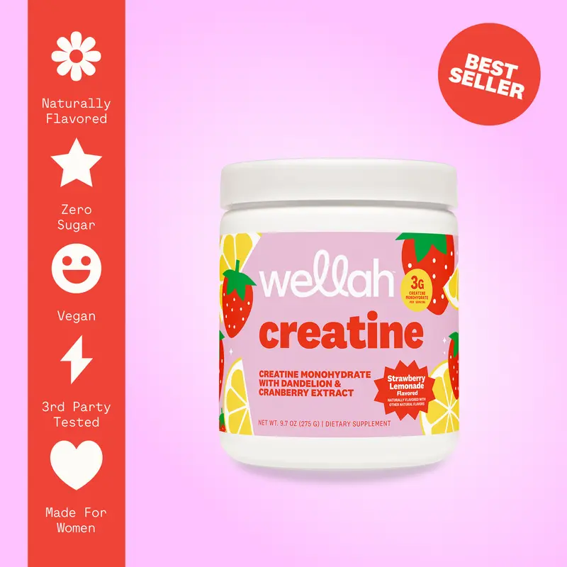 Pure Creatine Monohydrate Powder with Dandelion & Cranberry – Strawberry Lemonade Flavor