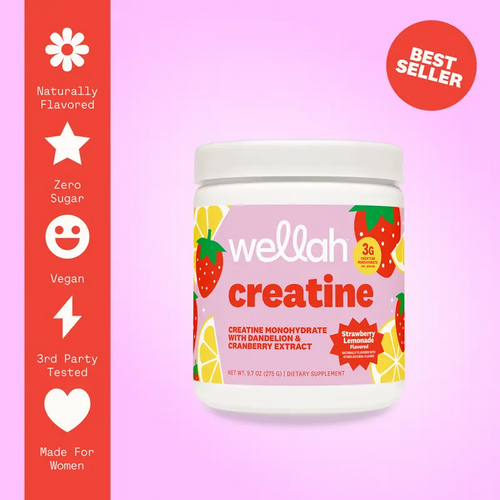 Pure Creatine Monohydrate Powder with Dandelion & Cranberry – Strawberry Lemonade Flavor