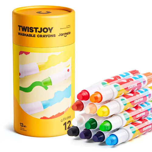 Jumbo Washable Silky Crayons for Mess-Free Toddler Coloring